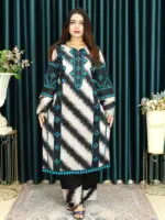 আনরেডি  CBU SWISS LAWN 1418 BLACK & SKY - Image 3