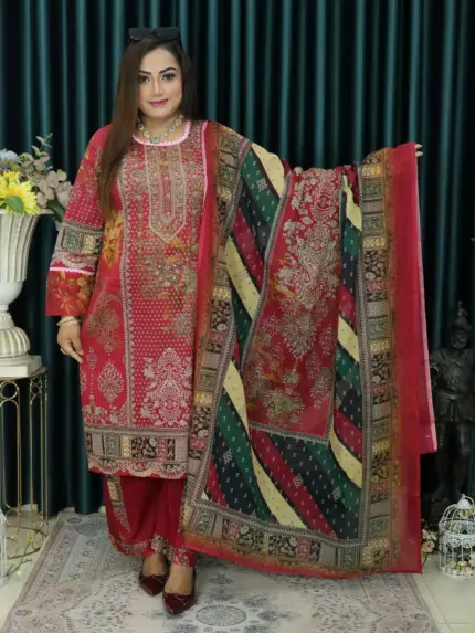 আনরেডি  CBU SWISS LAWN 1419 DEEP MAROON