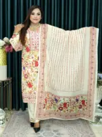 আনরেডি CBU SWISS LAWN 1428 WHITE CREAM COLOUR